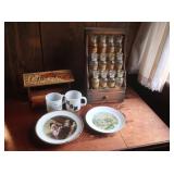 Wooden Spice Rack 8.50x15.5x5", 2 Coffee