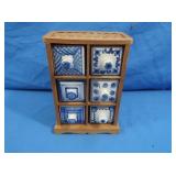 Vintage style Apothecary Cabinet w/Ceramic