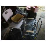 Plastic Chair,Chair Frame & Two 13"x10"x5"