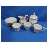 Porcelain Creamer Set,Teacups&Saucers