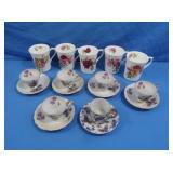 Porcelain Coffee Cups&Tea Cups w/Saucers