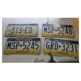4 Pennsylvania License Plates