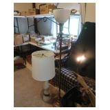 Metal BAsed Floor lamp 55.5"H,Ceramic Based Table