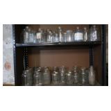 Lg Variety of Mason Jars(2 shelves)