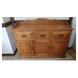 Lg Oak Vanity Cabinet 50x18x36" *Good Cond