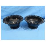 2 Vintage L.E. SmithGlass Compote Dishes in