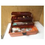 Plastic 16x8x7" Tool Box, w/Lineman Pliers,Vice