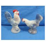 Vintage Porcelain Rooster Figures