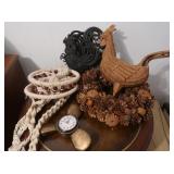 Home Decor - Inc. Wicker Rooster Flower