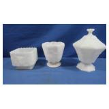 Vintage Milk Glass Candy Dish&Compotes