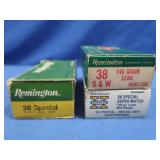 50Ct .38Special,146gr S&W Remington;50Ct