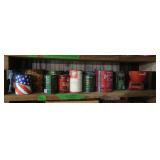 Hand Held Seeder &y Numerous Cans of Bolts,Nails&