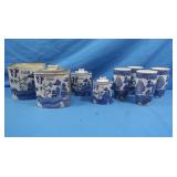 Japanese "Blue Willow" Nesting Canister Set *One