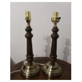 Set of 2 18" Desk Top Lamps(no shades)
