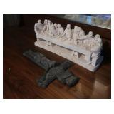 Vintage Artmark Italy Last Supper sculpture,