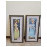 Two matching Frame Decorative Pictures, 12"x26"