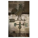 Large Antique Rooster Weathervane, 63x25"
