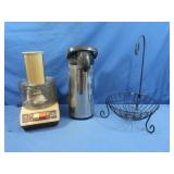 GE Food Processor,Coffee Dispenser&Metal Fruit