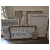 5 Various HangingPlaques Rangin from 5"x8" to