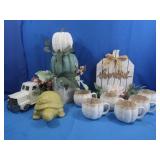 Home Decor Lot-2 Tier Pumpkin Display,6 Lg