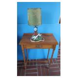 Wooden Night Stand-26x24x11" & 15"Lamp