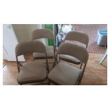 4 New Like Padded Folding Chairs