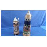 1)- 16.5" Beer Stein,1-12" Musical Beer Stein