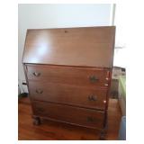 Vintage Mahogany Secretary Desk-2nd drawer