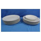 11 Haviland Gold Rimmed Porcelain Dinner Plates&