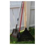 Yard Hand Tools-Shovel,Broom,Lawn Rake