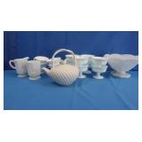 Wstmld. Milk Glass Grape Creamer Set,Milk Glass