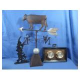 Aluminum Weathervane 22.5'H, & Wall Hanging