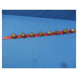 Vintage Sleigh Bells on Leather Strap-27.5'L