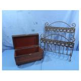 Wooden Vintage Box-12x6x7',Magazine Rack-15x16'