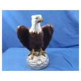 Porcelain Bald Eagle Figure 12x12x18'H Very Heavy