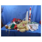 Misc Lot-Deer Horns,Santa 18' Statue&more