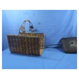 Wire Basket Log Carrier16x13x17', & Vintage Metal