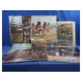 Framed&Unframed Pictures. *1 has cracked glass