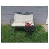 Metal Patio Glider w/cushion 40x28x34.5', incl.