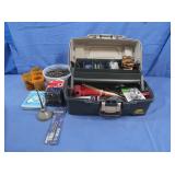 Plastic Tool Box, 13' w/contents,Hardware,Zip