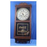 Vintage Wood Framed Coca-Cola Wall Clock15x5x36"H