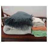 Foxford Mohair/wool Throw,Crochet Afghan,Beach