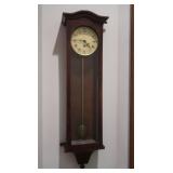 Antique Wall Hanging  Clock w/ Key (Top Piece