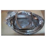 Metal Serving Trays,some Silver Plated