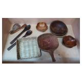 2 Vintage Munising Wood Dough Bowls,Vintage