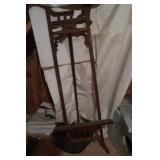 Antique Wooden Easel-23x62"(broken left leg)
