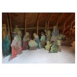 Paper Faced Lg Indoor Nativity Scene