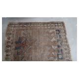 Antique Hand woven Rug 52"x42"(worn)