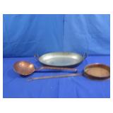 Copper Bottom Pans, Metal Strainer Spoon