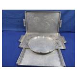 Vintage Hand Hammered Trays-DePonceau,Wendell